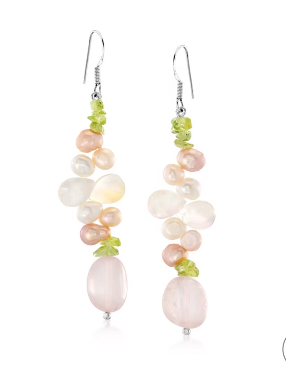 Ross-Simons Mother-Of-Pearl, 5-6mm Cultured Pearl and 12.00 ct. t.w. Rose Quartz - Picture 2 of 12